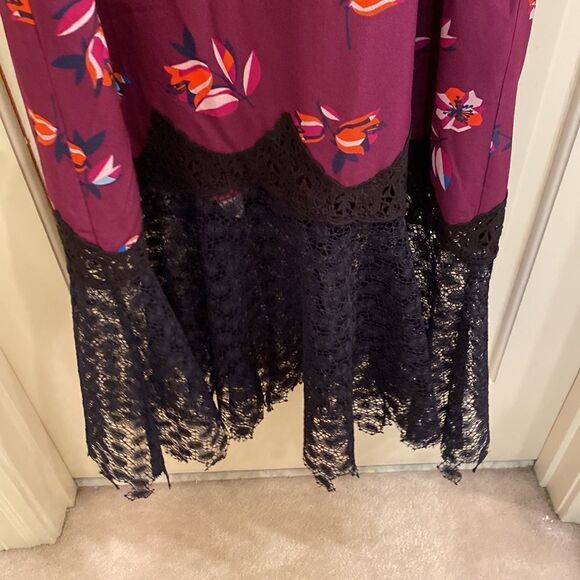 Rebecca Taylor Bellflower Print Slip Dress size 4 - Picture 7 of 8